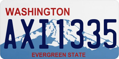 WA license plate AXI1335
