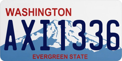 WA license plate AXI1336