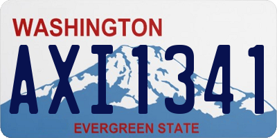 WA license plate AXI1341