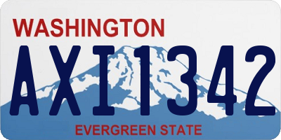 WA license plate AXI1342