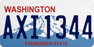 WA license plate AXI1344