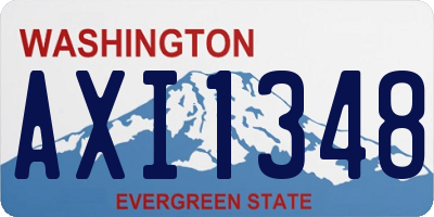 WA license plate AXI1348
