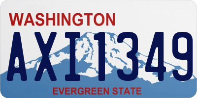WA license plate AXI1349