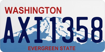 WA license plate AXI1358