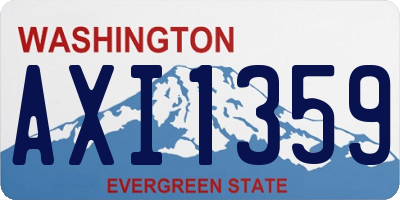 WA license plate AXI1359