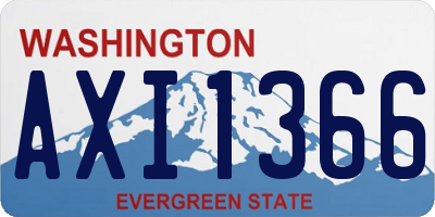 WA license plate AXI1366
