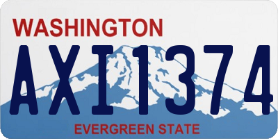 WA license plate AXI1374