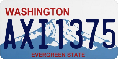 WA license plate AXI1375