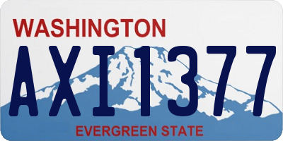 WA license plate AXI1377