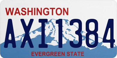 WA license plate AXI1384