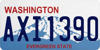 WA license plate AXI1390