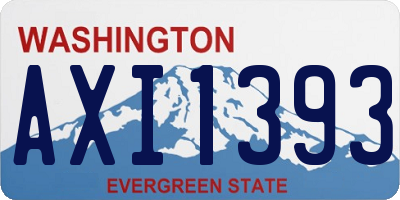 WA license plate AXI1393
