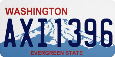 WA license plate AXI1396