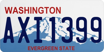 WA license plate AXI1399
