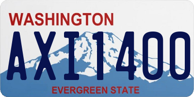 WA license plate AXI1400