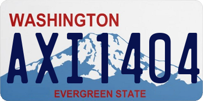 WA license plate AXI1404