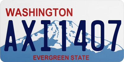 WA license plate AXI1407