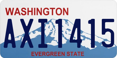WA license plate AXI1415