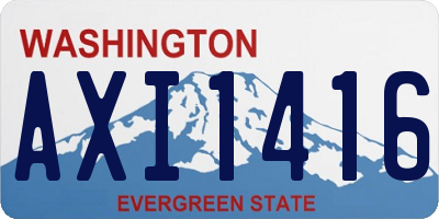 WA license plate AXI1416