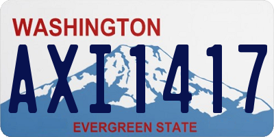 WA license plate AXI1417