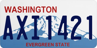 WA license plate AXI1421