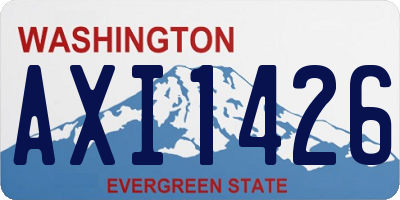 WA license plate AXI1426