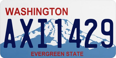 WA license plate AXI1429