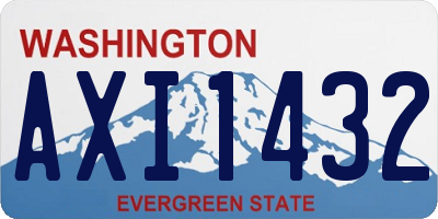 WA license plate AXI1432