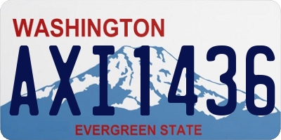 WA license plate AXI1436