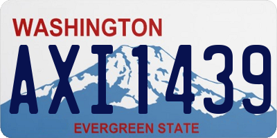 WA license plate AXI1439