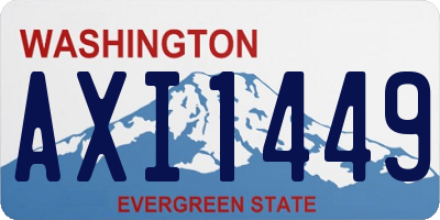 WA license plate AXI1449