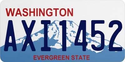 WA license plate AXI1452