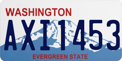 WA license plate AXI1453