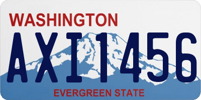 WA license plate AXI1456