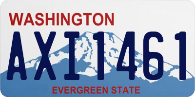 WA license plate AXI1461