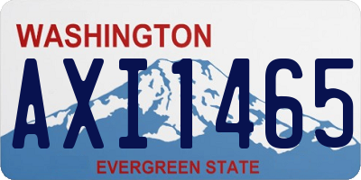WA license plate AXI1465