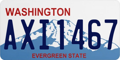WA license plate AXI1467