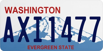 WA license plate AXI1477