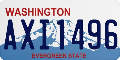 WA license plate AXI1496