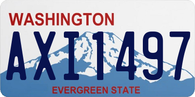 WA license plate AXI1497