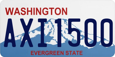 WA license plate AXI1500