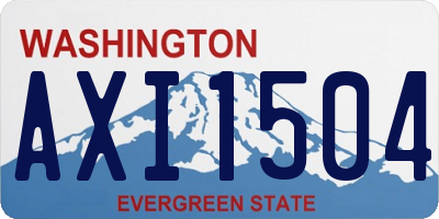 WA license plate AXI1504