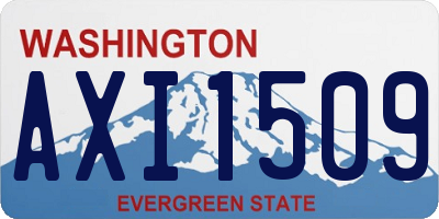 WA license plate AXI1509