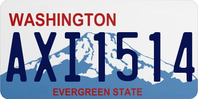 WA license plate AXI1514