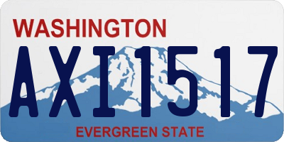 WA license plate AXI1517