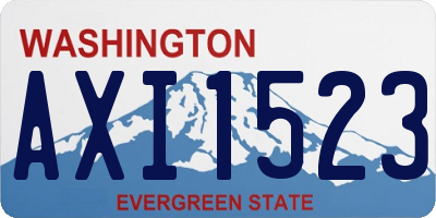 WA license plate AXI1523