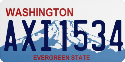 WA license plate AXI1534