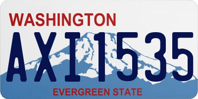 WA license plate AXI1535