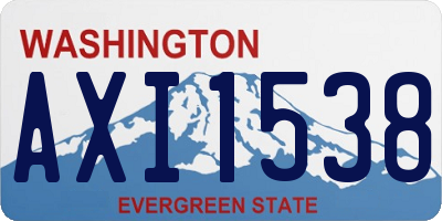 WA license plate AXI1538