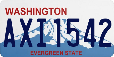 WA license plate AXI1542